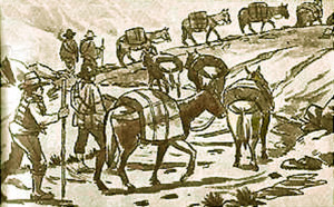 El arriero fue una institución espontánea, que se ofrecía para el intercambio de productos. Es interesante la reyerta de don Quijote con los yangüeses (o arrieros) por los caminos de la Mancha.